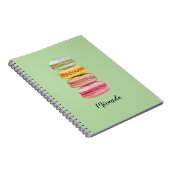 カラフルフランスのマカロン水彩手絵を描指 ノートブック (右側)