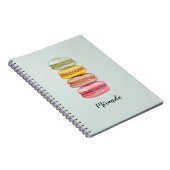 カラフルフランスのマカロン水彩手絵を描指 ノートブック (右側)