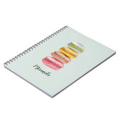 カラフルフランスのマカロン水彩手絵を描指 ノートブック (左側)