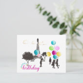 カラフルフランスのマカロン遊誕生日 カード (スタンド正面)
