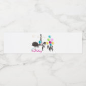 カラフルフランスのマカロン遊誕生日 ペットボトルラベル (シングルラベル)