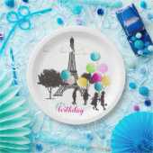 カラフルフランスのマカロン遊誕生日 ペーパープレート (パーティー)