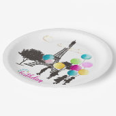 カラフルフランスのマカロン遊誕生日 ペーパープレート (アングル)