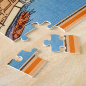 カラフルフランスの4分の1の地図 ジグソーパズル (側面)