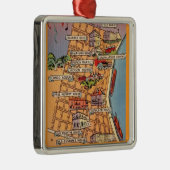 カラフルフランスの4分の1の地図 メタルオーナメント (右)