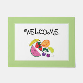 カラフルフルーツ夏、おもしろいカッコいい、 ドアマット