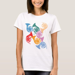 カラフルフレンチホルン Tシャツ