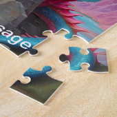 カラフルフレンドリーおもしろい子の龍 ジグソーパズル (側面)