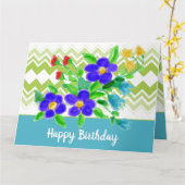 カラフルフローラとパターン カード (黄色い花)