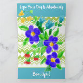 カラフルフローラとパターン カード (内部)