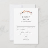 カラフルフローラのメ結婚ニューRSVP応答カード 出欠カード (正面)