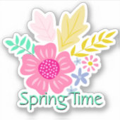 カラフルフローラの春 シール (正面)