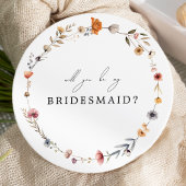 カラフルフローラの結婚花嫁介添人の提案カード 招待状