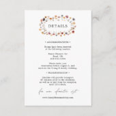 カラフルフローラの結婚詳細エンクロージャカード エンクロージャーカード (正面)