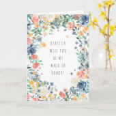 カラフルフローラは私の名誉の中心になる カード (黄色い花)