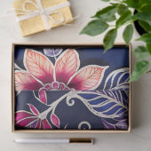 カラフルフローラろうけつ染めアートティッシュペーパー 薄葉紙 (ギフト)