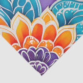 カラフルフローラろうけつ染めアートティッシュペーパー 薄葉紙 (詳細)