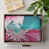 カラフルフローラろうけつ染めアートティッシュペーパー 薄葉紙 (ギフト)