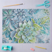 カラフルフローラろうけつ染めアートティッシュペーパー 薄葉紙 (クラフト)