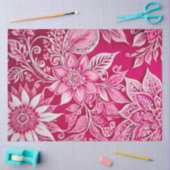 カラフルフローラろうけつ染めアートティッシュペーパー 薄葉紙 (クラフト)