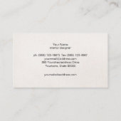 カラフルフローラアートインテリアデザイナーウッド金ゴールド 名刺 (裏面)