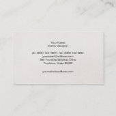 カラフルフローラアートインテリアデザイナーウッド金ゴールド 名刺 (裏面)