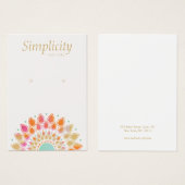 カラフルフローライヤリングジュエリー表示カード (正面&裏面)