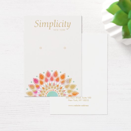 カラフルフローライヤリングジュエリー表示カード (デスク)