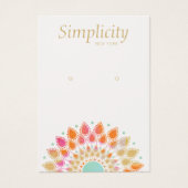 カラフルフローライヤリングジュエリー表示カード (正面)