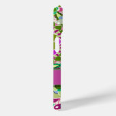 カラフルフローライラストレーション – ピンクと緑の名前 Case-Mate iPhoneケース (裏面 / 右)