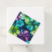 カラフルフローラインクアートギフトラベル フェイバータグ (インサイチュ)