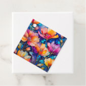 カラフルフローラインクアートギフトラベル フェイバータグ (インサイチュ)