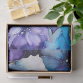 カラフルフローラインクアートティッシュペーパー 薄葉紙 (ギフト)