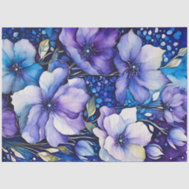 カラフルフローラインクアートティッシュペーパー 薄葉紙