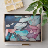 カラフルフローラインクアートティッシュペーパー 薄葉紙 (ギフト)