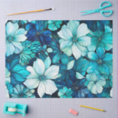 カラフルフローラインクアートティッシュペーパー 薄葉紙 (クラフト)