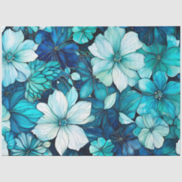 カラフルフローラインクアートティッシュペーパー 薄葉紙