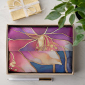 カラフルフローラインクアートティッシュペーパー 薄葉紙 (ギフト)