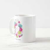 カラフルフローライースター卵パーソナライズされた コーヒーマグカップ (正面左)
