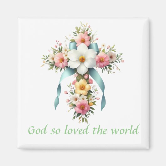 カラフルフローライースター/春クロス マグネット (正面)