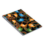 カラフルフローラエスニック3dペイズリーシームレスパターン ノートブック (右側)