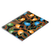 カラフルフローラエスニック3dペイズリーシームレスパターン ノートブック (左側)