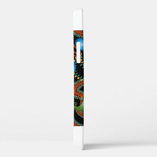 カラフルフローラエスニック3dペイズリーシームレスパターン Case-Mate iPhoneケース (裏面 / 右)