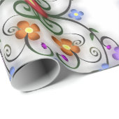 カラフルフローラオーナメント ラッピングペーパー (ロールコーナー)