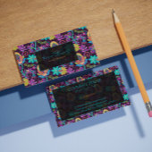 カラフルフローラガラスビーズPatternテクスチャ 名刺