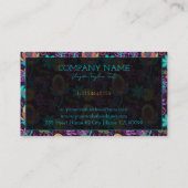 カラフルフローラガラスビーズPatternテクスチャ 名刺 (裏面)