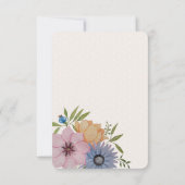 カラフルフローラガーデンウォーターカラー招待状 招待状 (裏面)