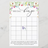 カラフルフローラガーデンブライダルシャワービンゴゲーム (正面)