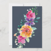 カラフルフローラガーデン二十日誕生日 招待状 (裏面)