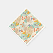 カラフルフローラガーデン模様 スタンダードカクテルナプキン (角)